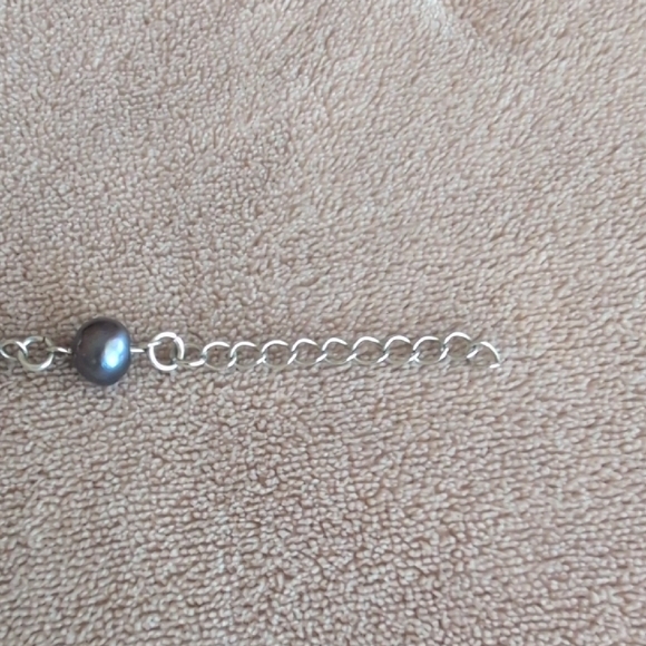 Costume Necklace large Brown Medallion Black Beaded - Picture 4 of 6